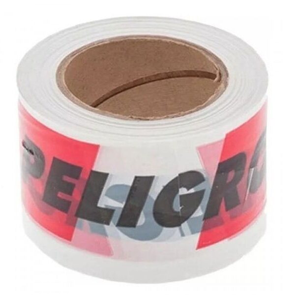 Cinta peligro rojo y blanco x 200mts  OPCION 100 mts