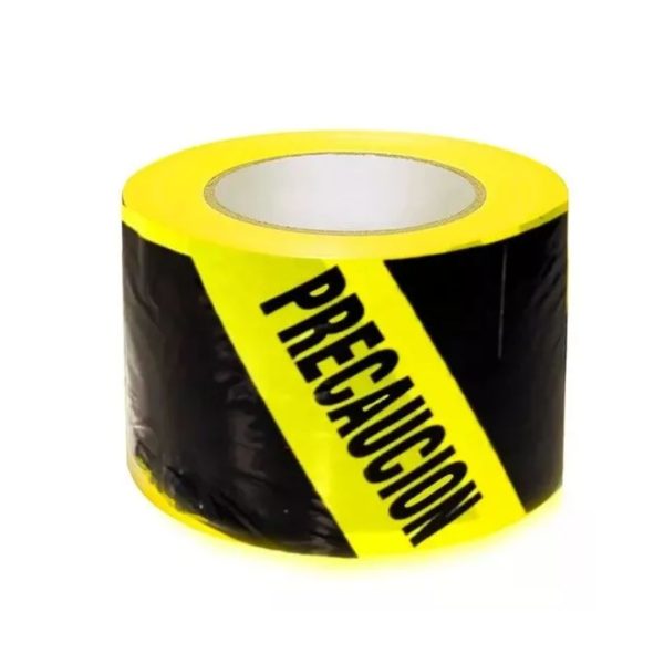 Cinta precaucion amarill y negro x 200mts  OPCION 100 mts