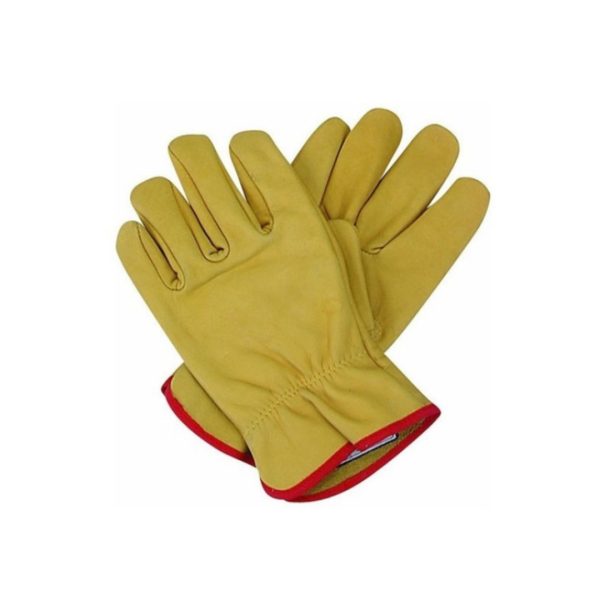 Guante vaqueta amarilla medio paseo